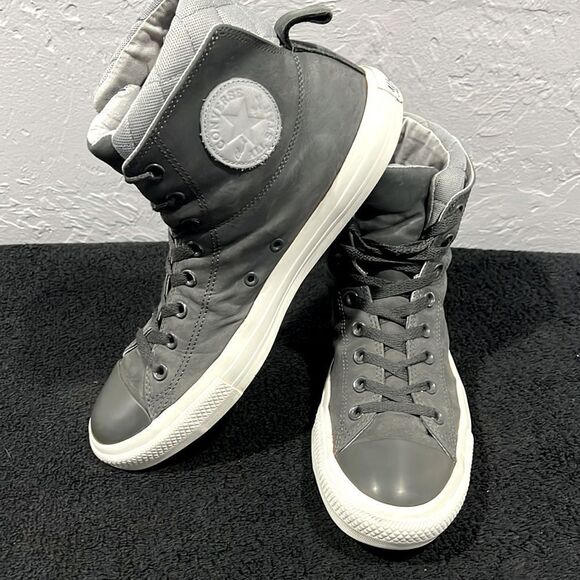 🔥RARE🔥 CONVERSE Chuck Taylor Dual Collar Hi Ox Beluga Leather Men Sz 10 - GUC